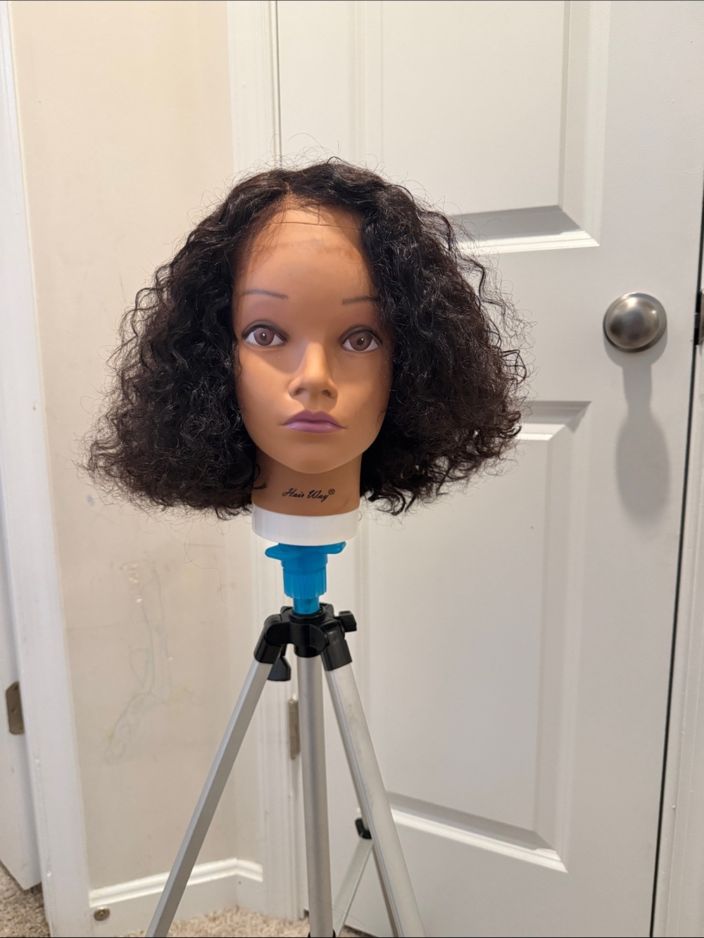 Wig Unit Short Bob Deep Wave Curly Black Hair